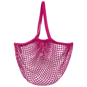 Organic Cotton String Bag Hot Pink