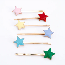 Load image into Gallery viewer, Enamel Star Hair Slides