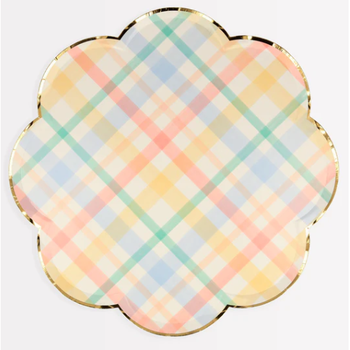 Spring Plaid Dinner Plates