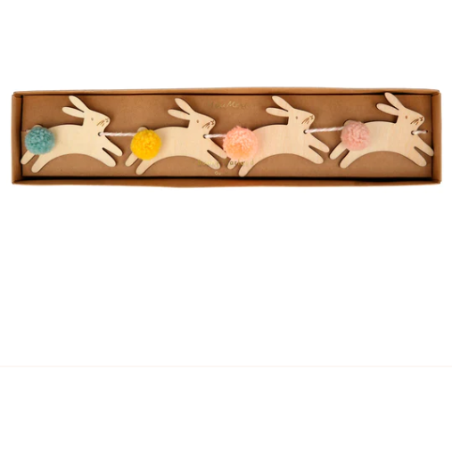 Wooden Bunny Mini Garland