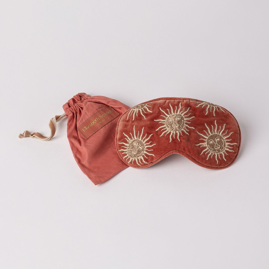 Sun Goddess Rust Velvet Eye Mask