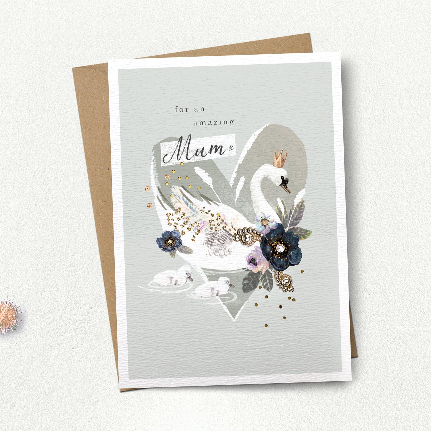 Amazing Mum Swan Card