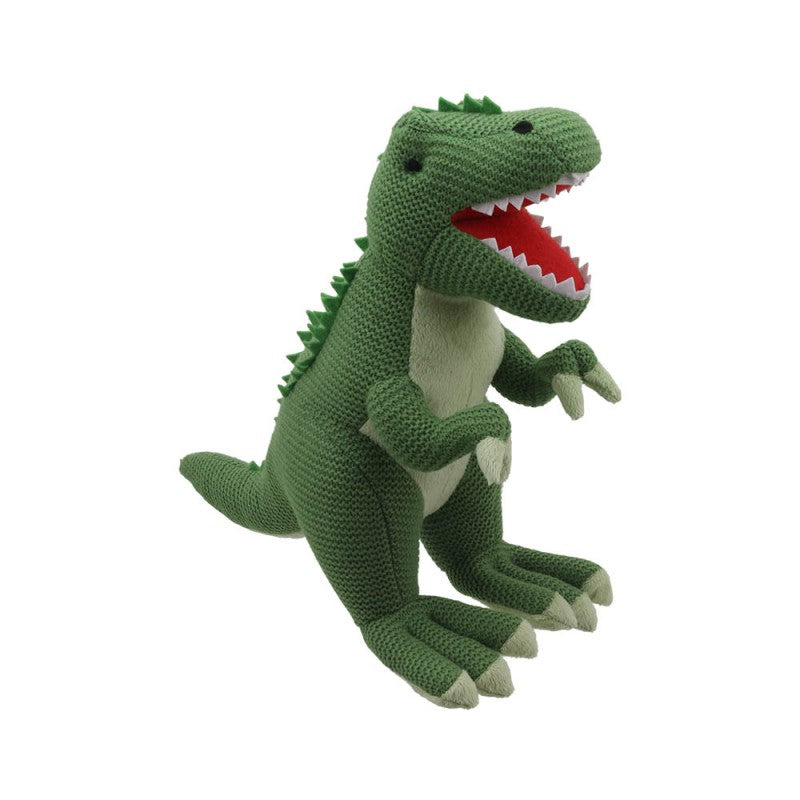 Knitted Medium T Rex Dinosaur Soft Toy