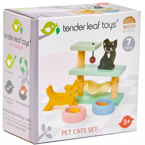 Wooden Pet Cats Set