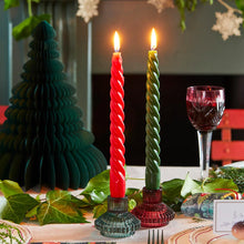 Load image into Gallery viewer, Small Sage Green Geometric Candle Holder