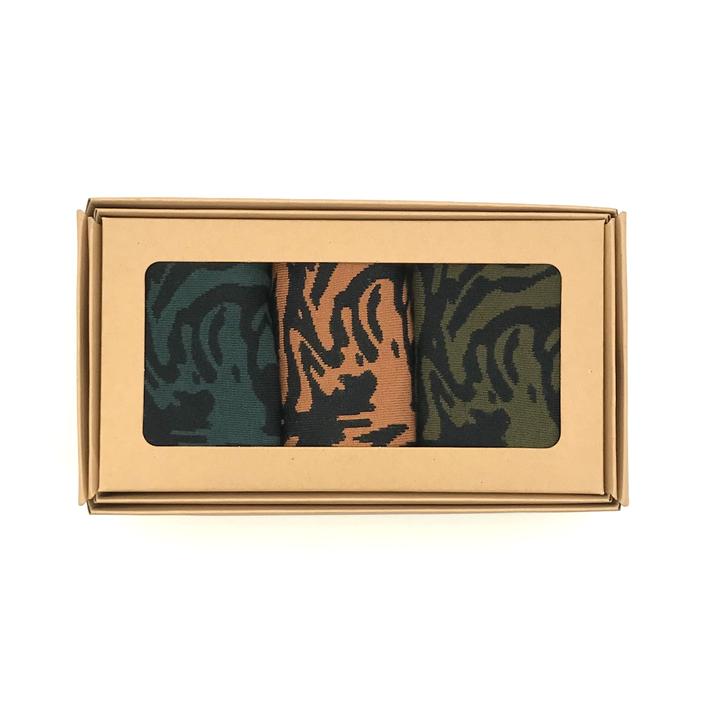 Set Of 3 Boxed Ladies Socks - Tiger