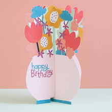 Load image into Gallery viewer, 3D Flowers In Vase Birthday Card