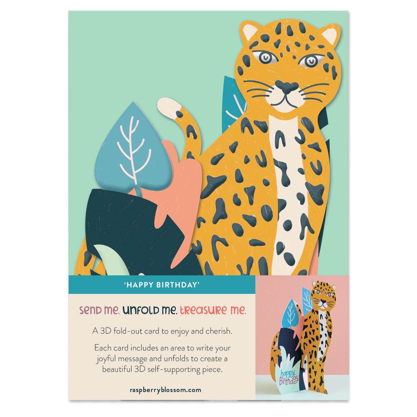 3D Leopard Birthday Card