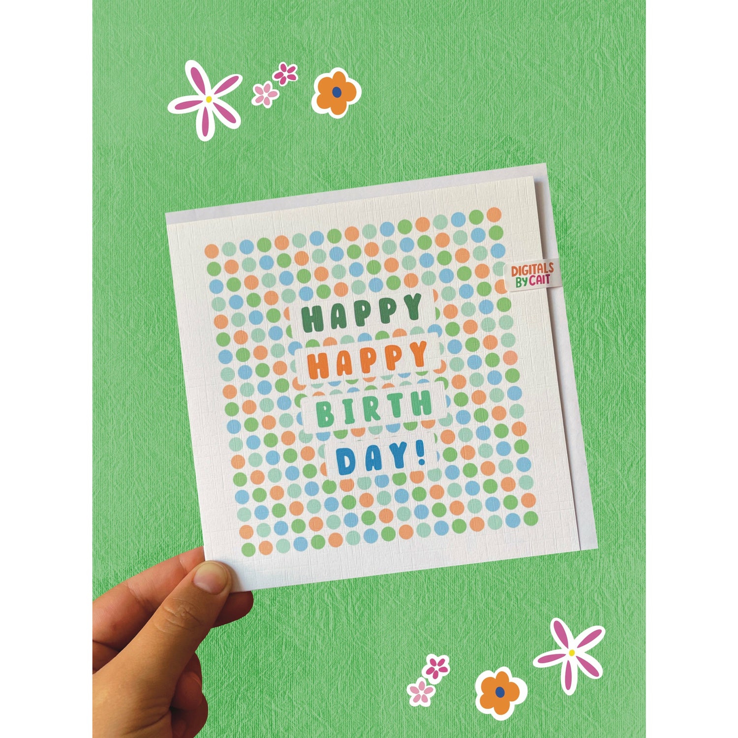Men's Dotted Birthday Card