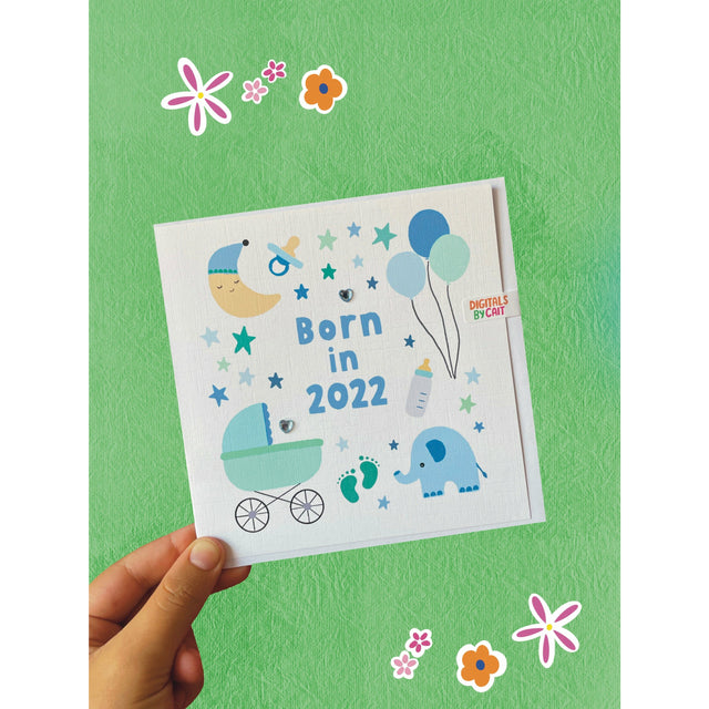 Born in 2023 New Baby Boy Card