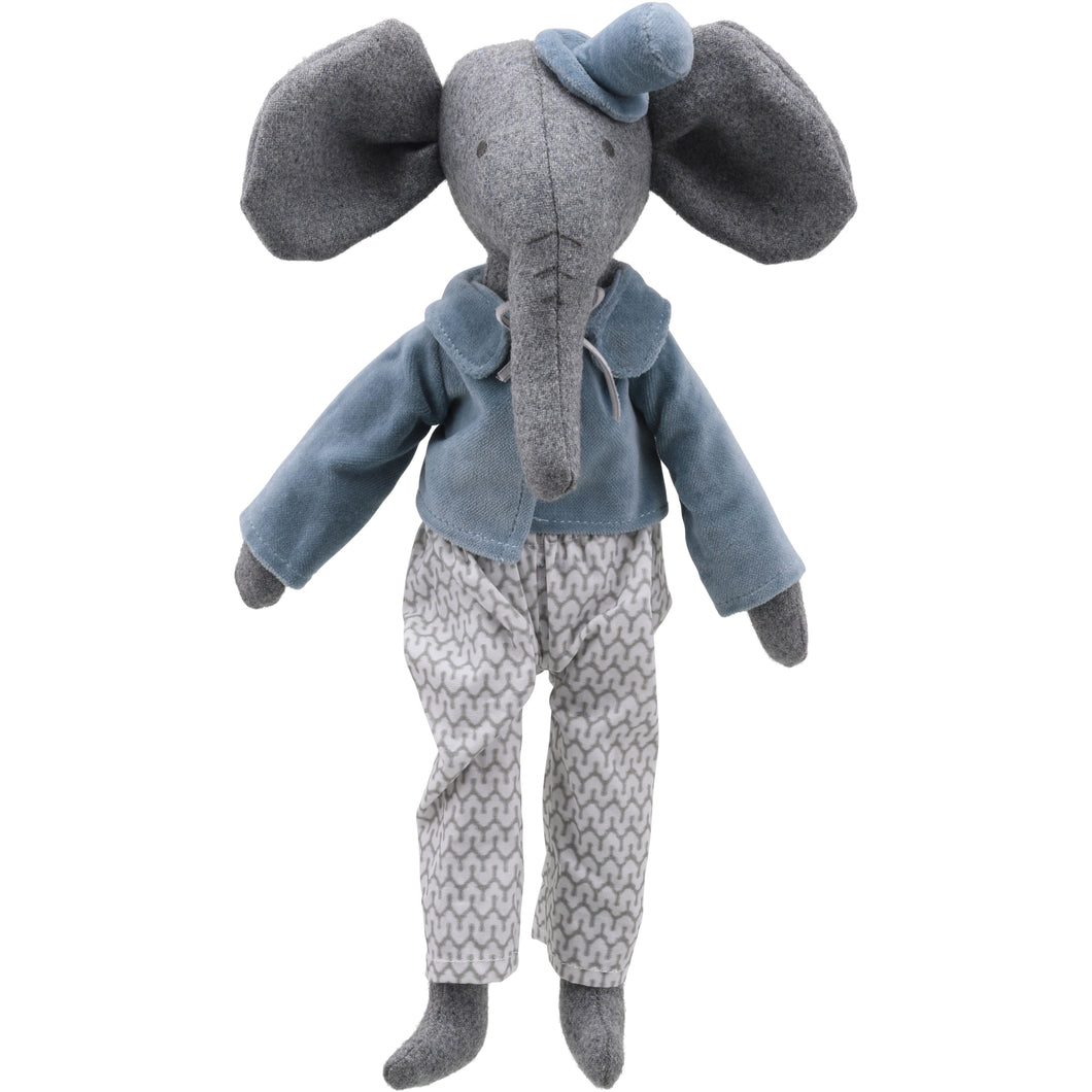 Linen Mr Elephant Soft Toy