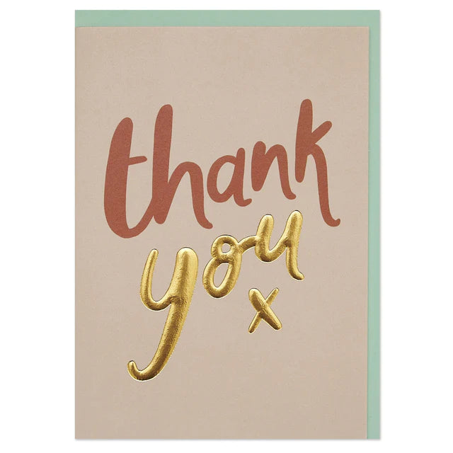 Thank You Pink Typography Card
