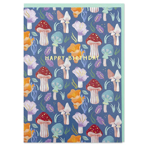 Happy Birthday Mushrooms Card