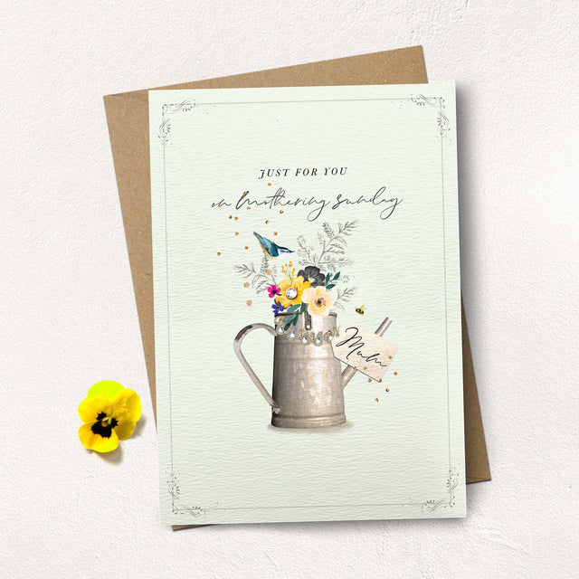 For You On Mothering Sunday Watering Can Card
