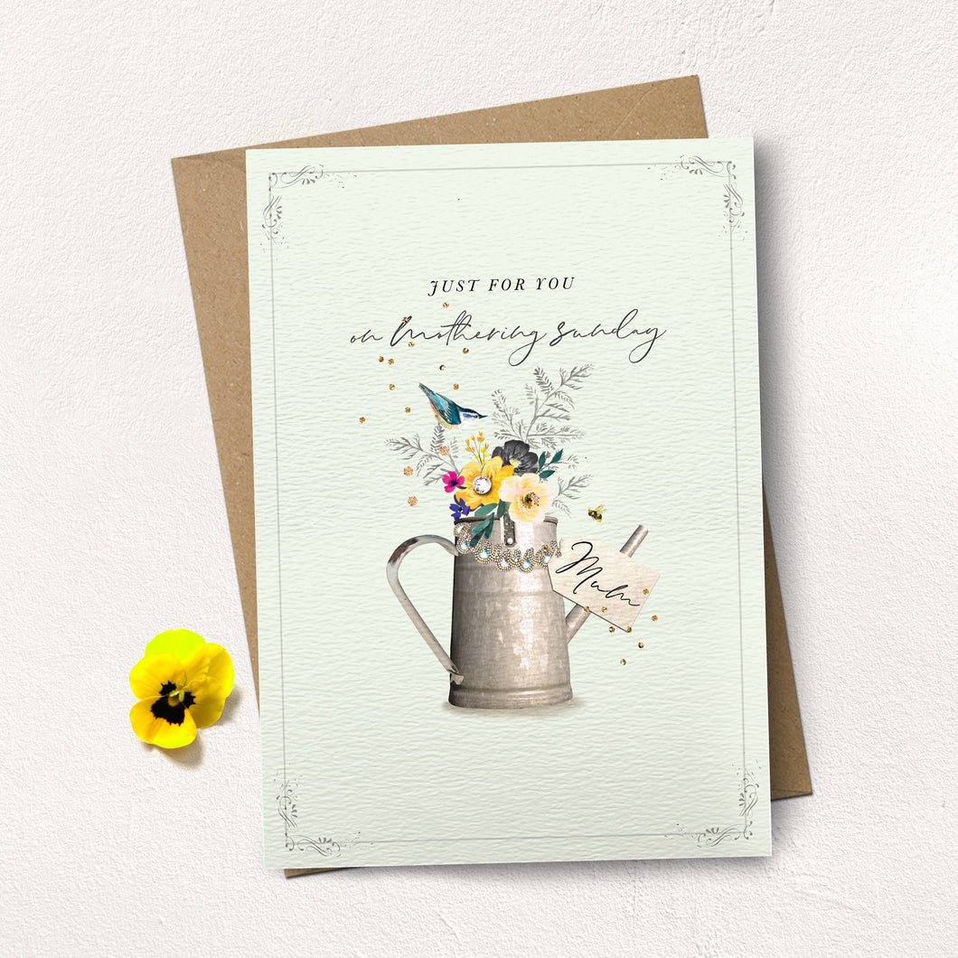 For You On Mothering Sunday Watering Can Card