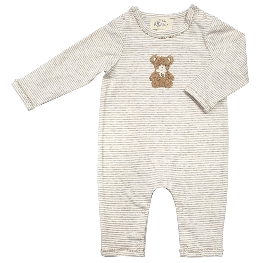 Applique Teddy Babygro 0-3M