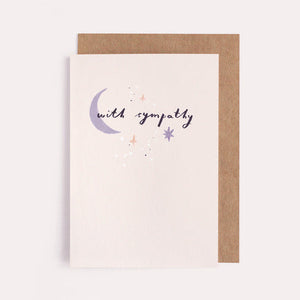 With Sympathy Moon Card