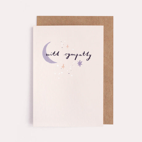 With Sympathy Moon Card