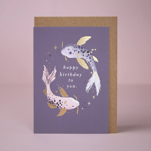 Happy Birthday Koi Card