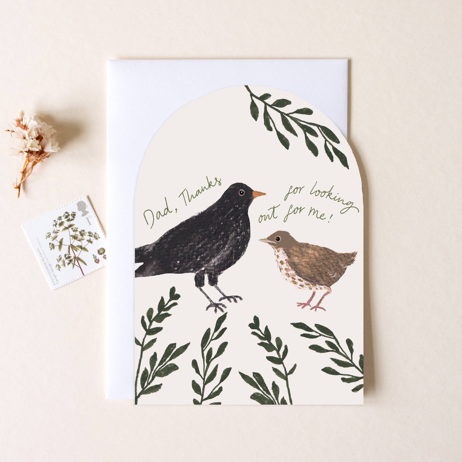 Blackbird Fathers Day Card