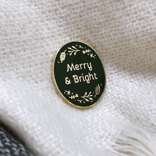 Merry & Bright Enamel Pin Badge