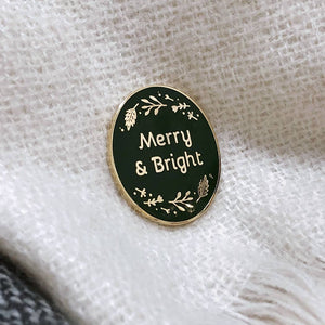 Merry & Bright Enamel Pin Badge