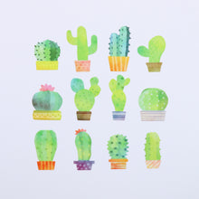 Load image into Gallery viewer, Washi Tape Cactus Stickers
