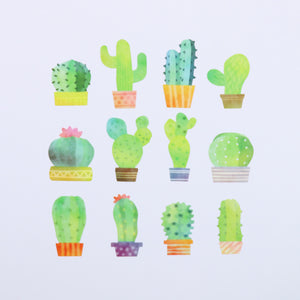 Washi Tape Cactus Stickers