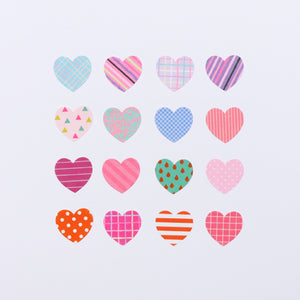 Washi Tape Heart Stickers