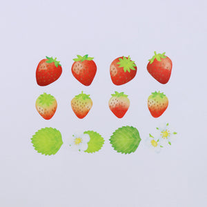 Washi Tape Strawberry Stickers