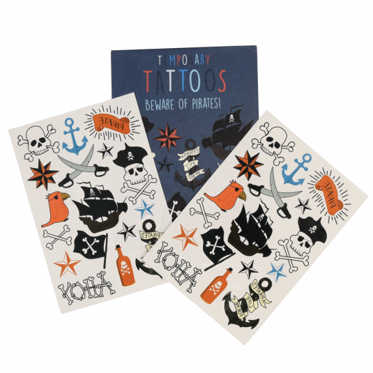 Beware Of The Pirates Temporary Tattoos