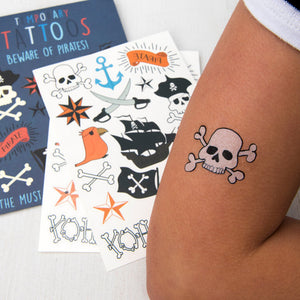 Beware Of The Pirates Temporary Tattoos