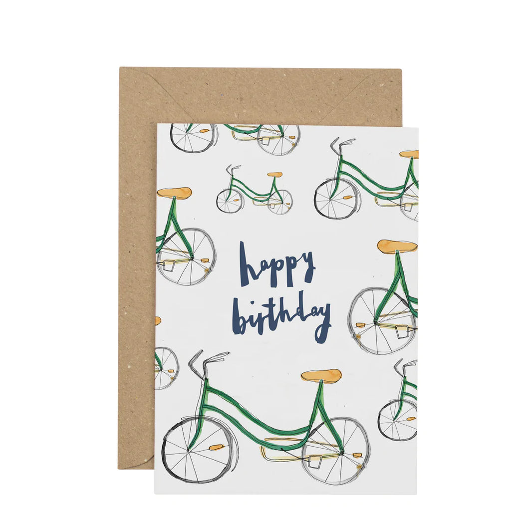 Happy Birthday Bicycle Card