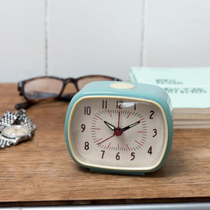 Blue Retro Alarm Clock