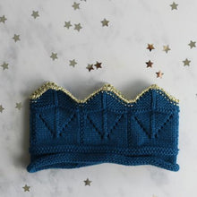 Load image into Gallery viewer, Knitted Crown Blue