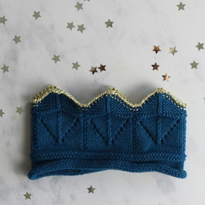 Knitted Crown Blue