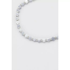 Blue Lace Agate Gemstone Slider Bracelet