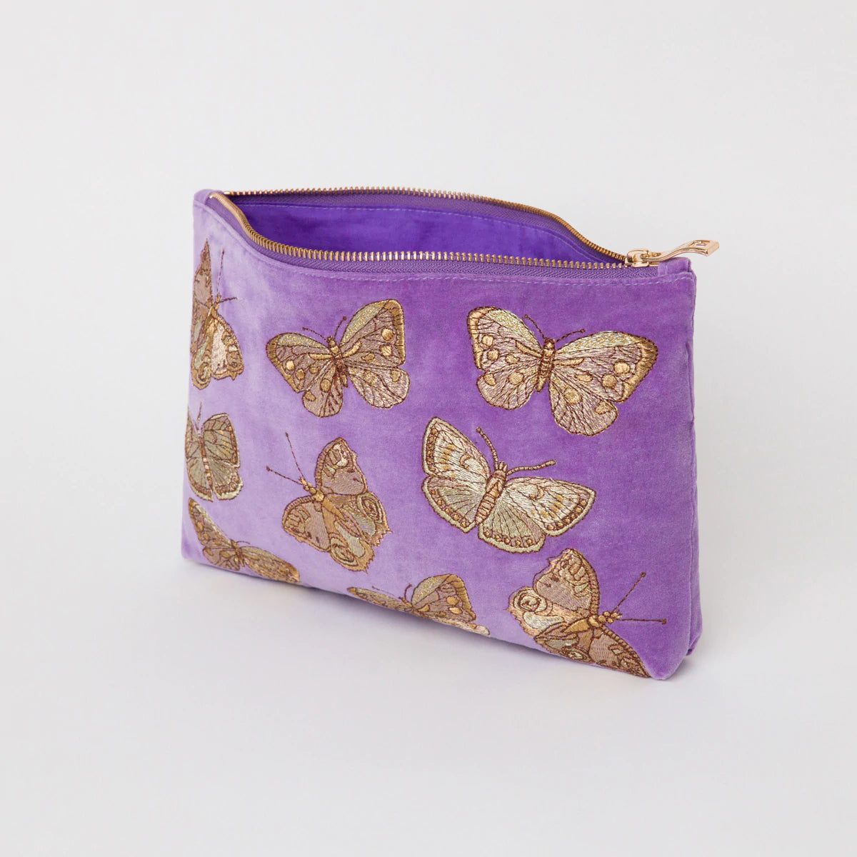 Butterfly Violet Velvet Everyday Pouch