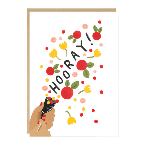 Hooray Floral Card