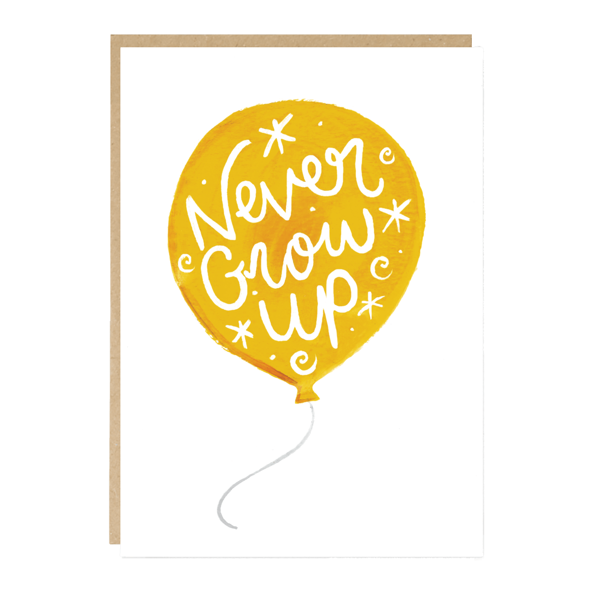 Never Grow Up Balloon Card