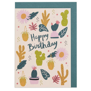 Cactus Happy Birthday Card