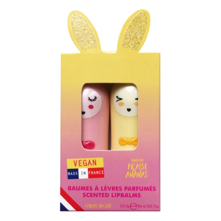 Set of 2 Bunny Lip Balms - Yellow Duo