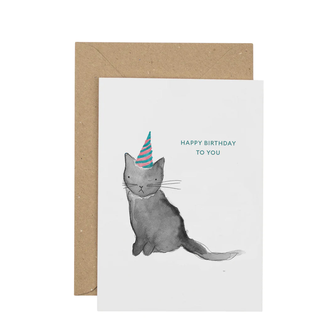 Happy Birthday Cat Card