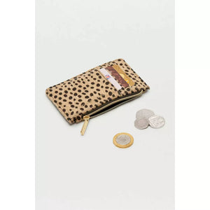 Cheetah Textured Card Purse