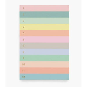 Numbered Colour Block Memo Pad