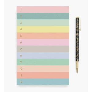 Numbered Colour Block Memo Pad