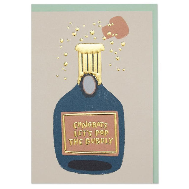 Congrats Let's Pop The Bubbly Card