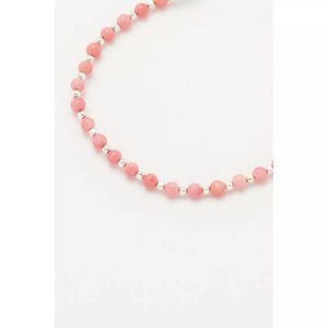 Coral Agate Gemstone Slider Bracelet
