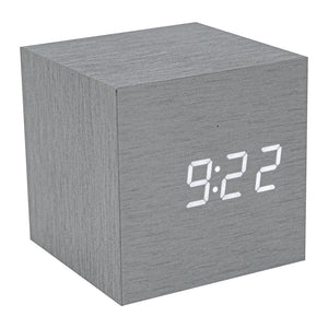 Aluminium Cube Click Clock