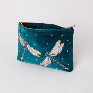 Deep Teal Dragonfly Everyday Pouch